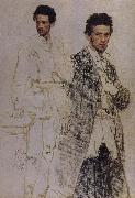 Ilia Efimovich Repin In Binte cuts the portrait France oil painting artist